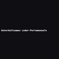 Unterhaltsames Leder-Portemonnaie